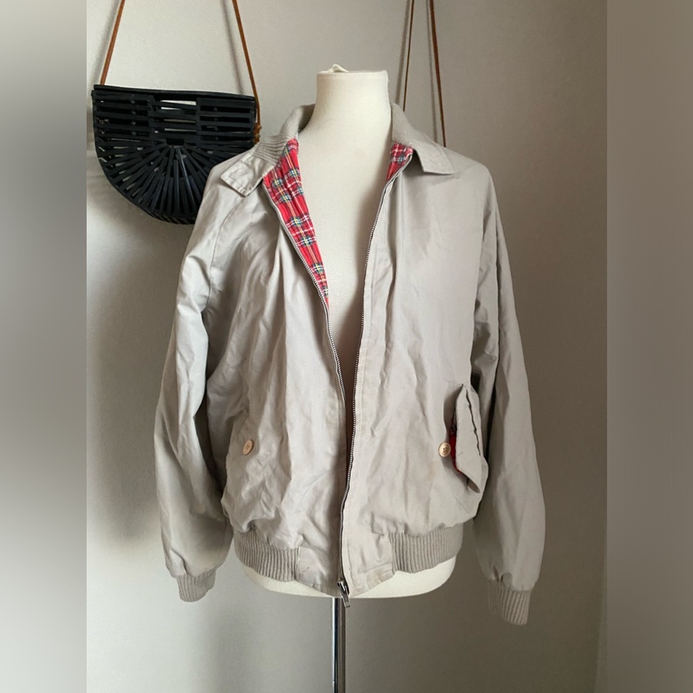 Vintage Current Seen Plaid Zip Small Bomber Jacket, Size Medium